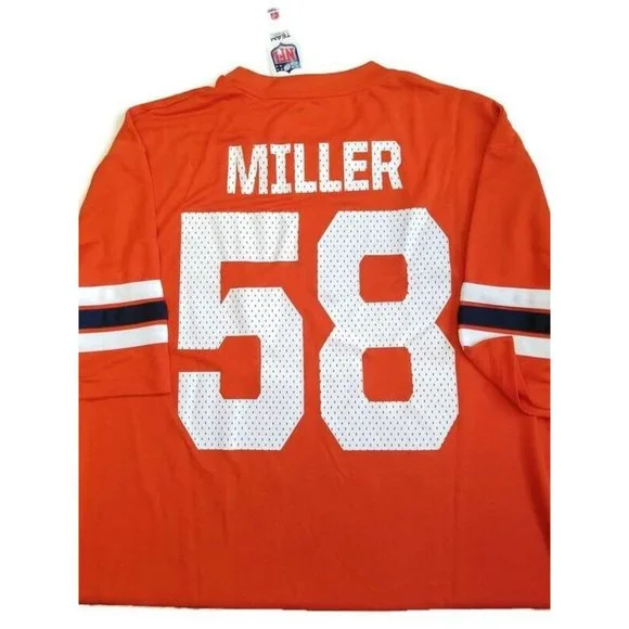 NFL Denver Broncos Von Miller #58 Short Sleeve 2 Sided Shirt Mens Size L Orange - Picture 3 of 5